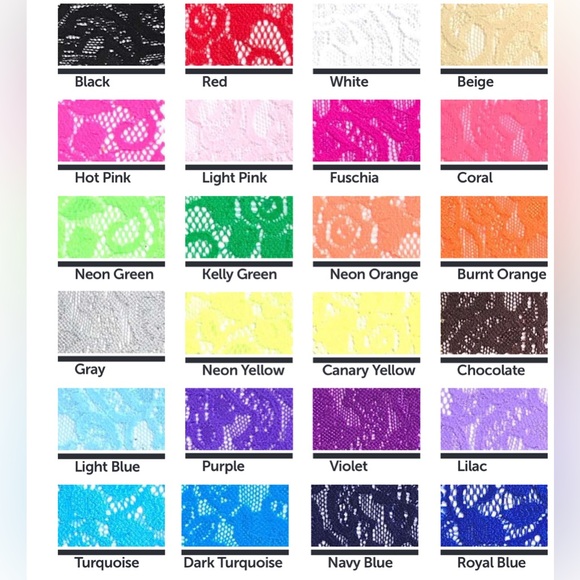 Just to Flirt Lace Tri-Top-LOTS OF COLORS! NWT Exotic Dancewear - Picture 4 of 4